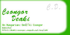 csongor deaki business card